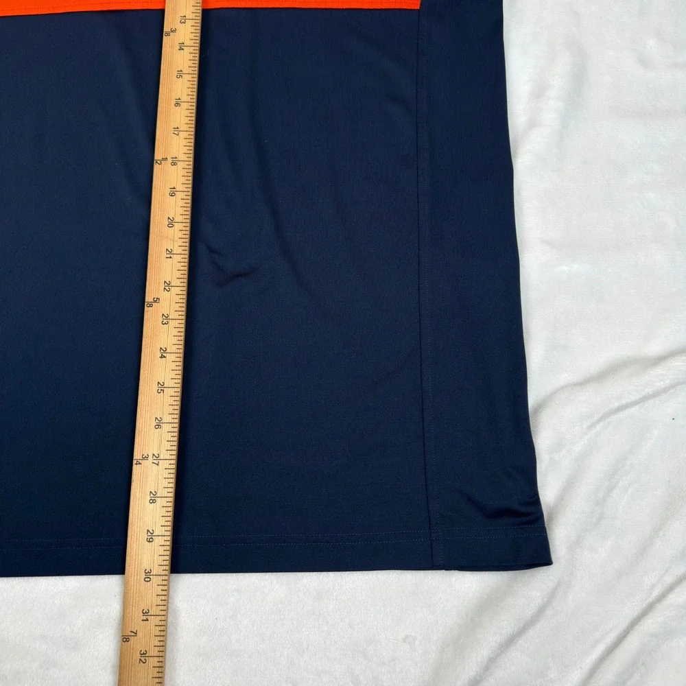 Under Armour Auburn Tigers Colorblock Polo Shirt Mens XL Orange Navy HeatGear - Picture 7 of 8